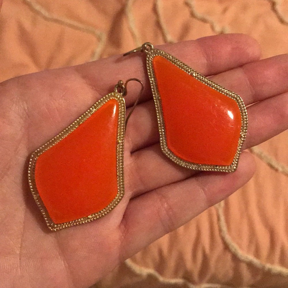 Orange Drop Earrings